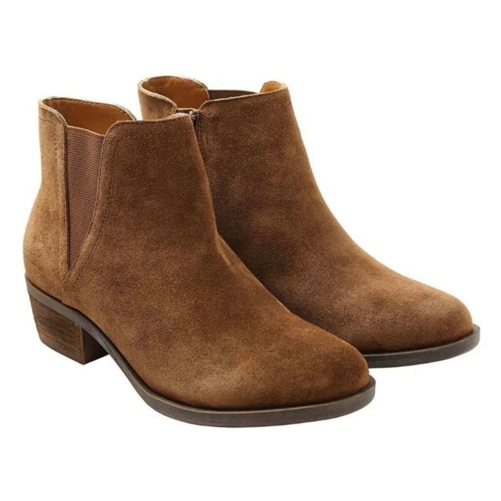 Kensie Garry Women’s Suede Short Heel Ankle Booties (Brown, Size 7.5)